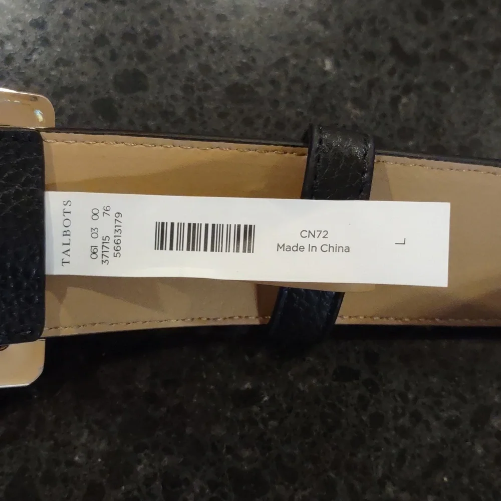 Talbots black leather